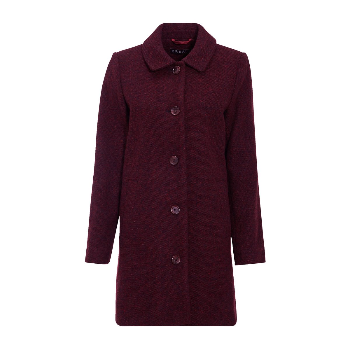 Manteau évasé boutonné noir, BREAL