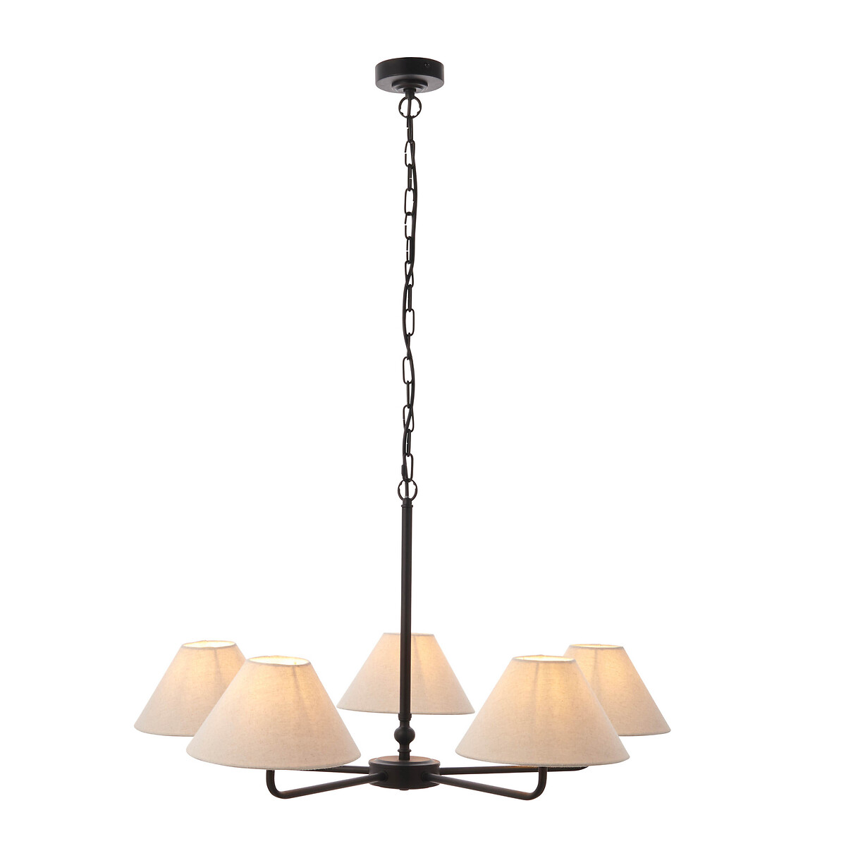 Lilith 5-Light Pendant Light with Tapered Shades black, ÉDITÉ