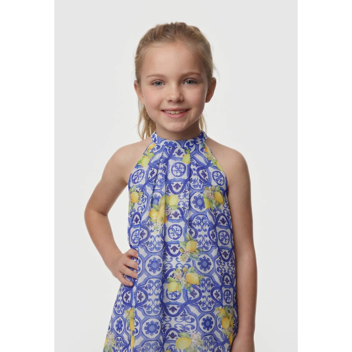 Robe Imprimée À Col Halter blau multi, GUESS KIDS