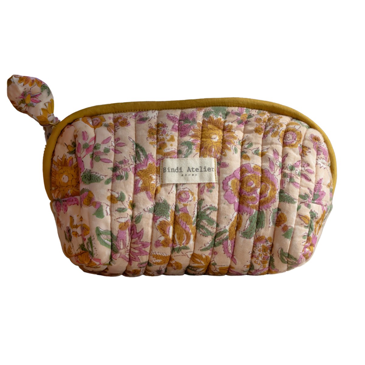 Trousse maquillage imprimée GOA rose sorbet, BINDI ATELIER