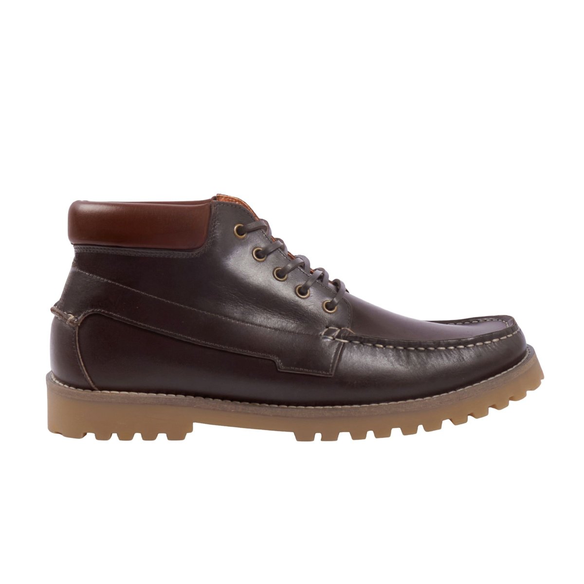 Boots bateau crampons Tom cuir marron, JULES & JENN