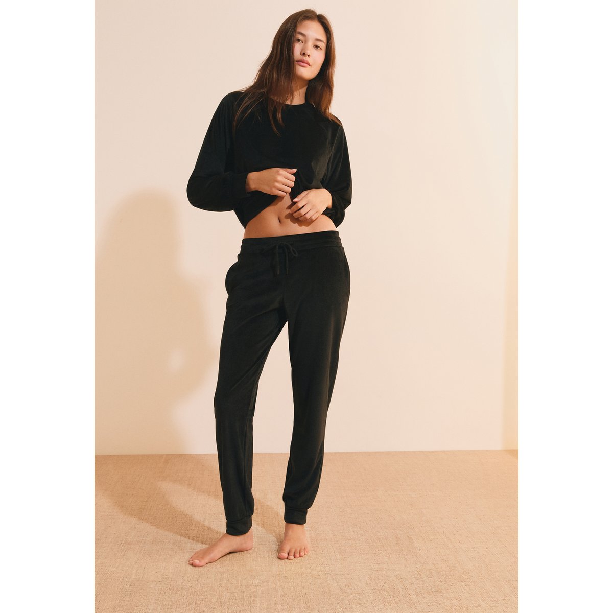 Pantalon de pyjama côtelé BAYRON noir, ETAM