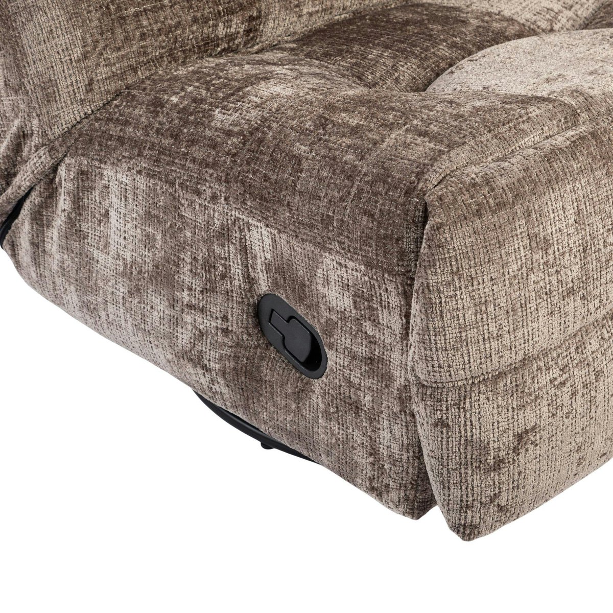 Fauteuil inclinable tissu chenille BELORA marron, PIER IMPORT