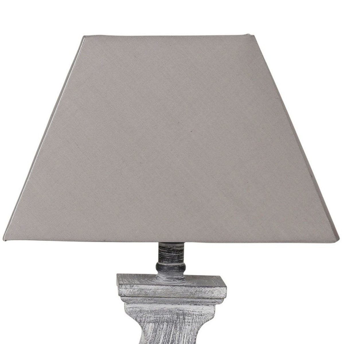 Lampe Base Rectangulaire En Bois Coloris Gris gris, DECORATIE