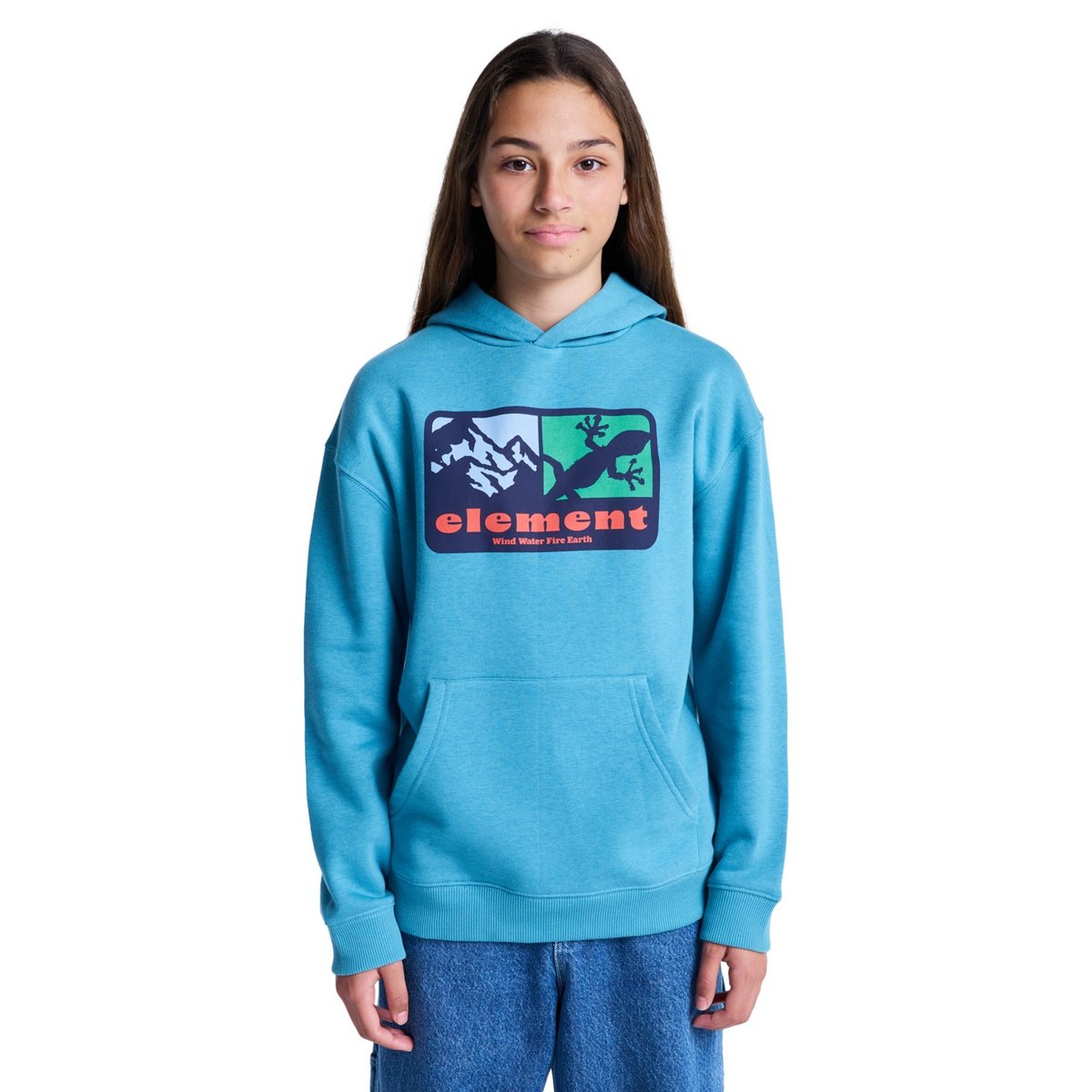 Sweat à capuche MEMORY PO Y bleu brittany blue, ELEMENT