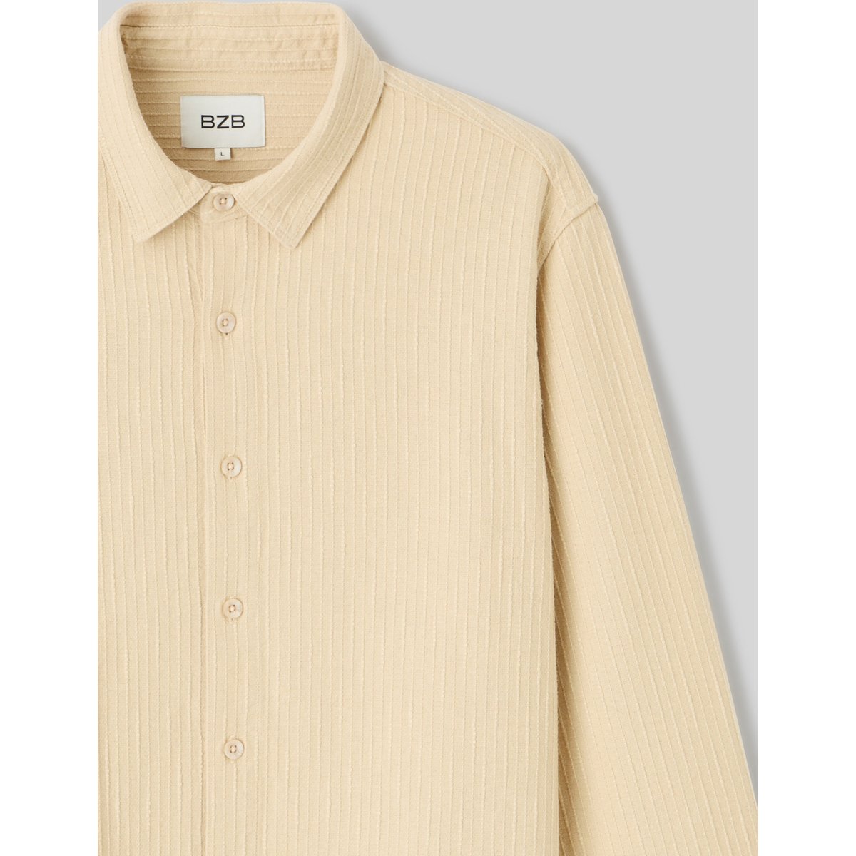 Surchemise reliéfée blanc cassé, BZB