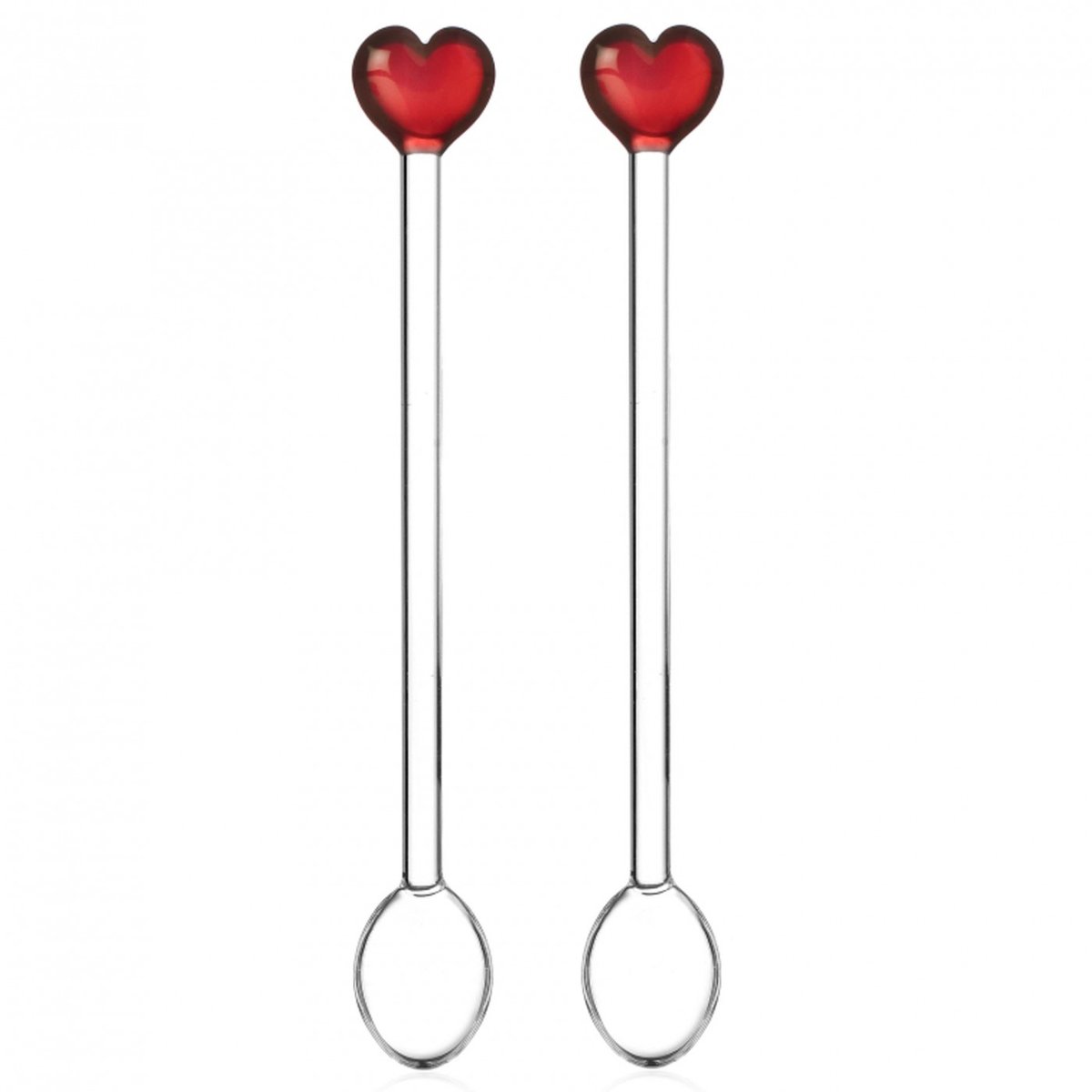 Lot de 2 cuillères Cœur transparent, ICHENDORF