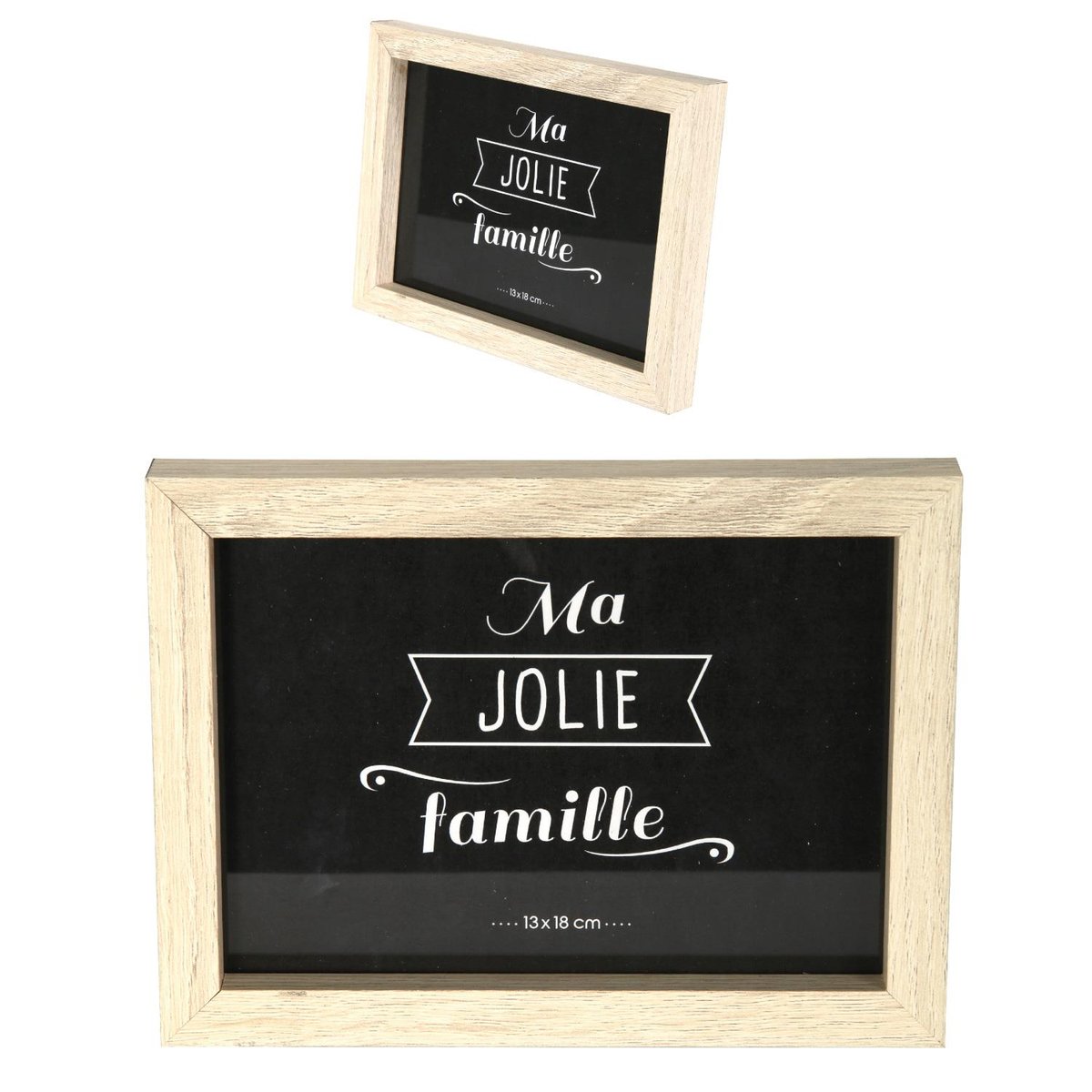Lot 8 cadres photo design en bois multicolore, EDEN