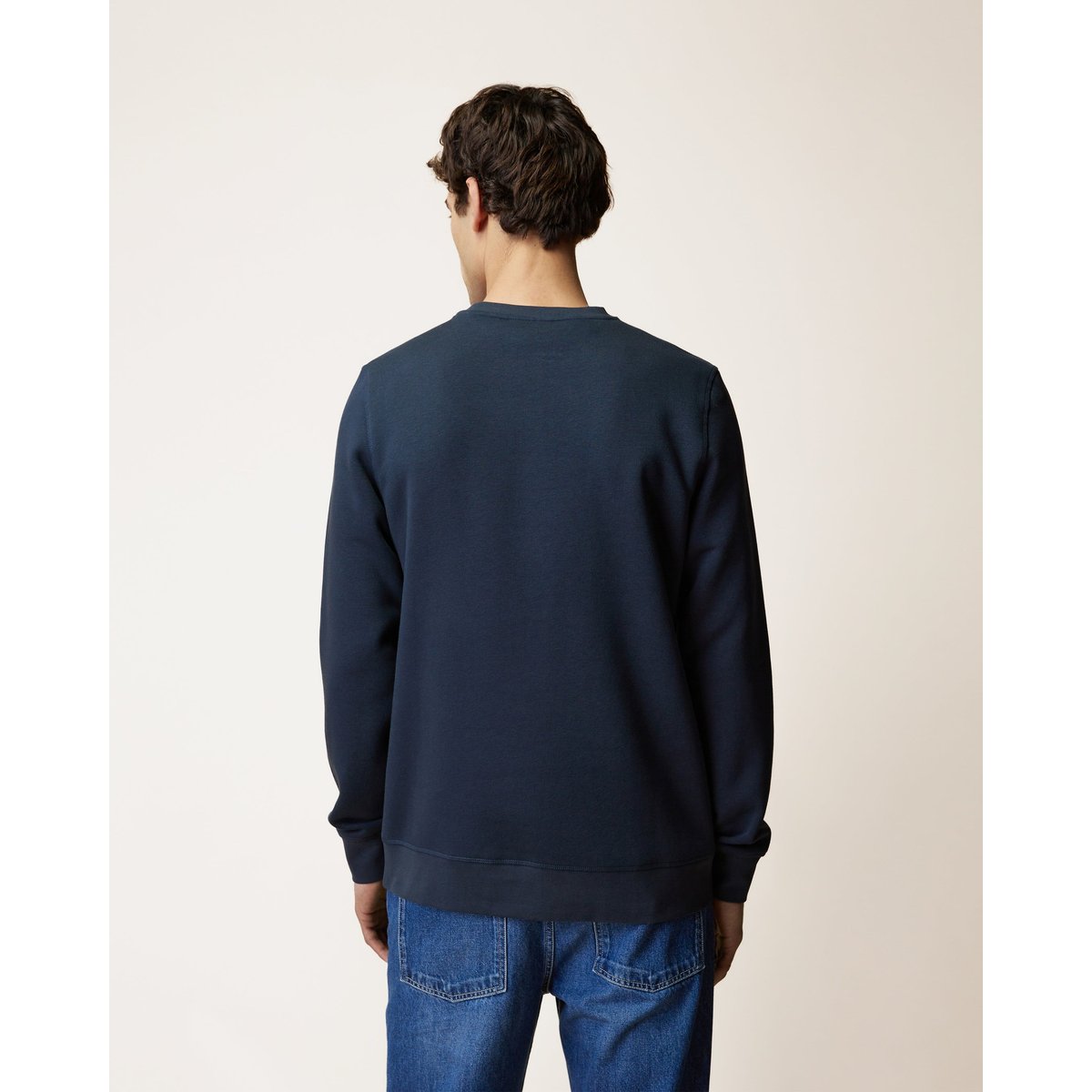 Sweat en molleton bleu marine, FAGUO