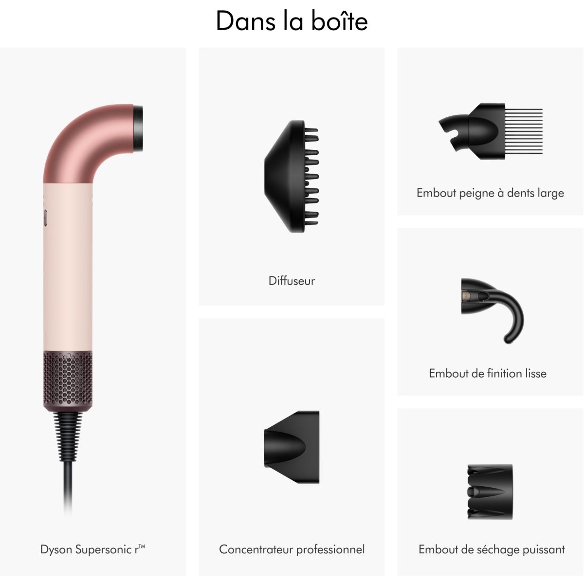 Sèche cheveux Supersonic R cheveux bouclés à frisés rose céramique rose, DYSON