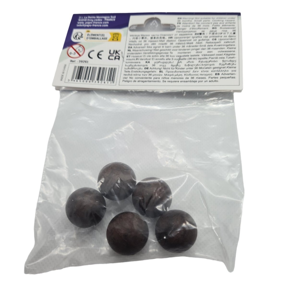 Set de 5 boulets de catapulte marron, PAPO