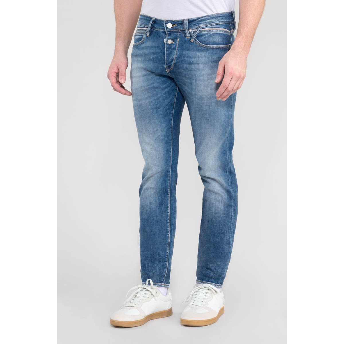 Jeans slim stretch 700/11, longueur 34 blue, LE TEMPS DES CERISES