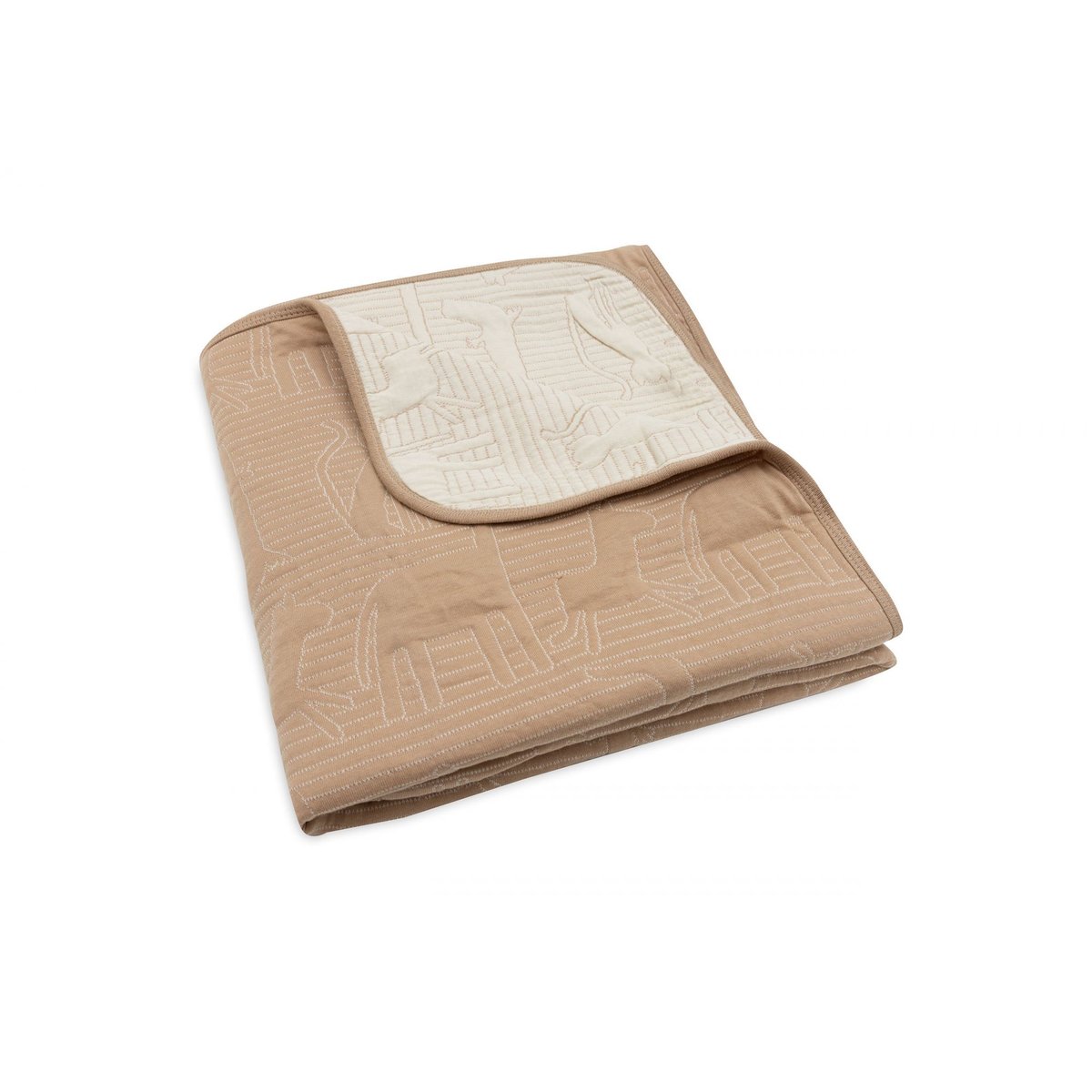 Couverture en coton beige, marron, JOLLEIN