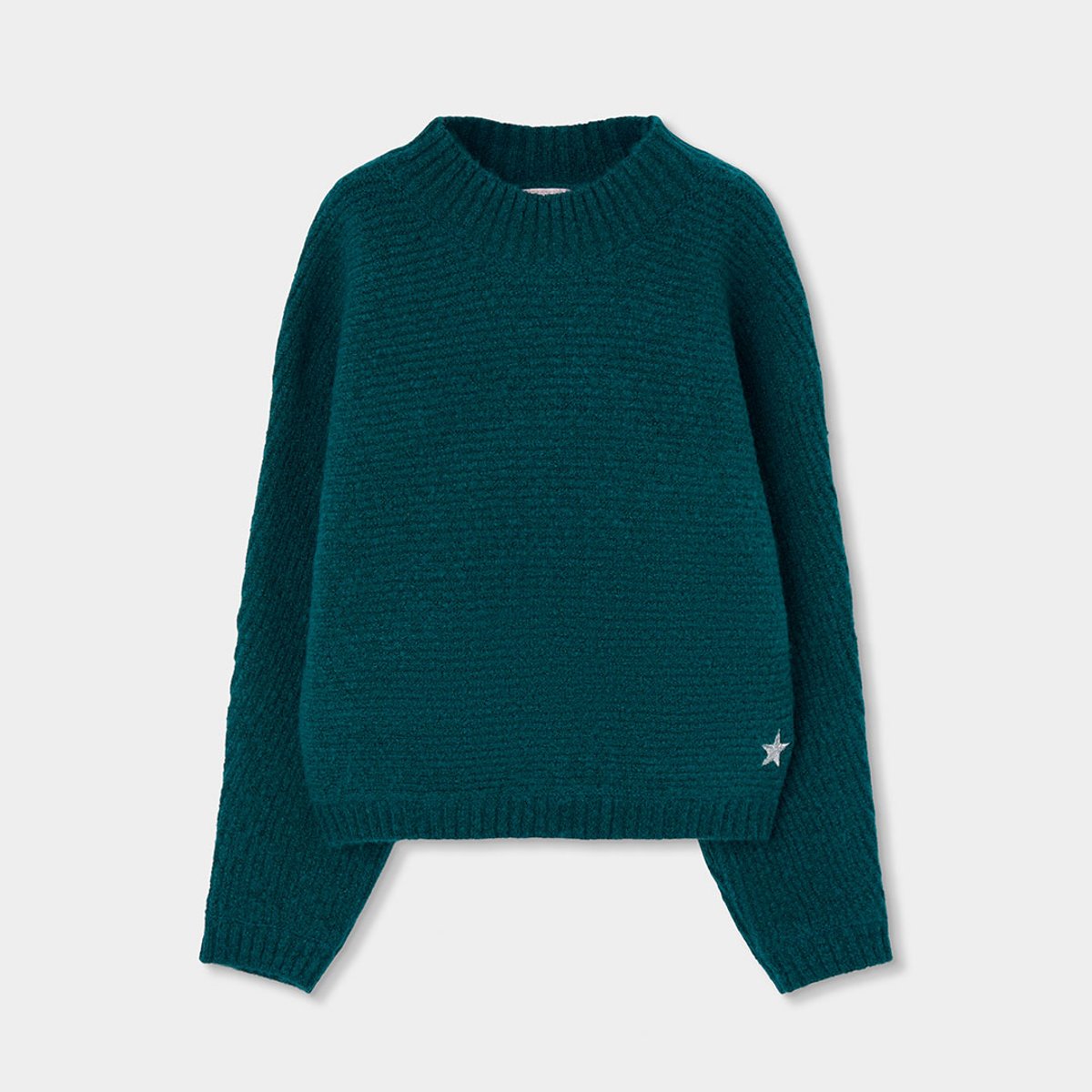 Pull fille avec étoile vert, BOBOLI