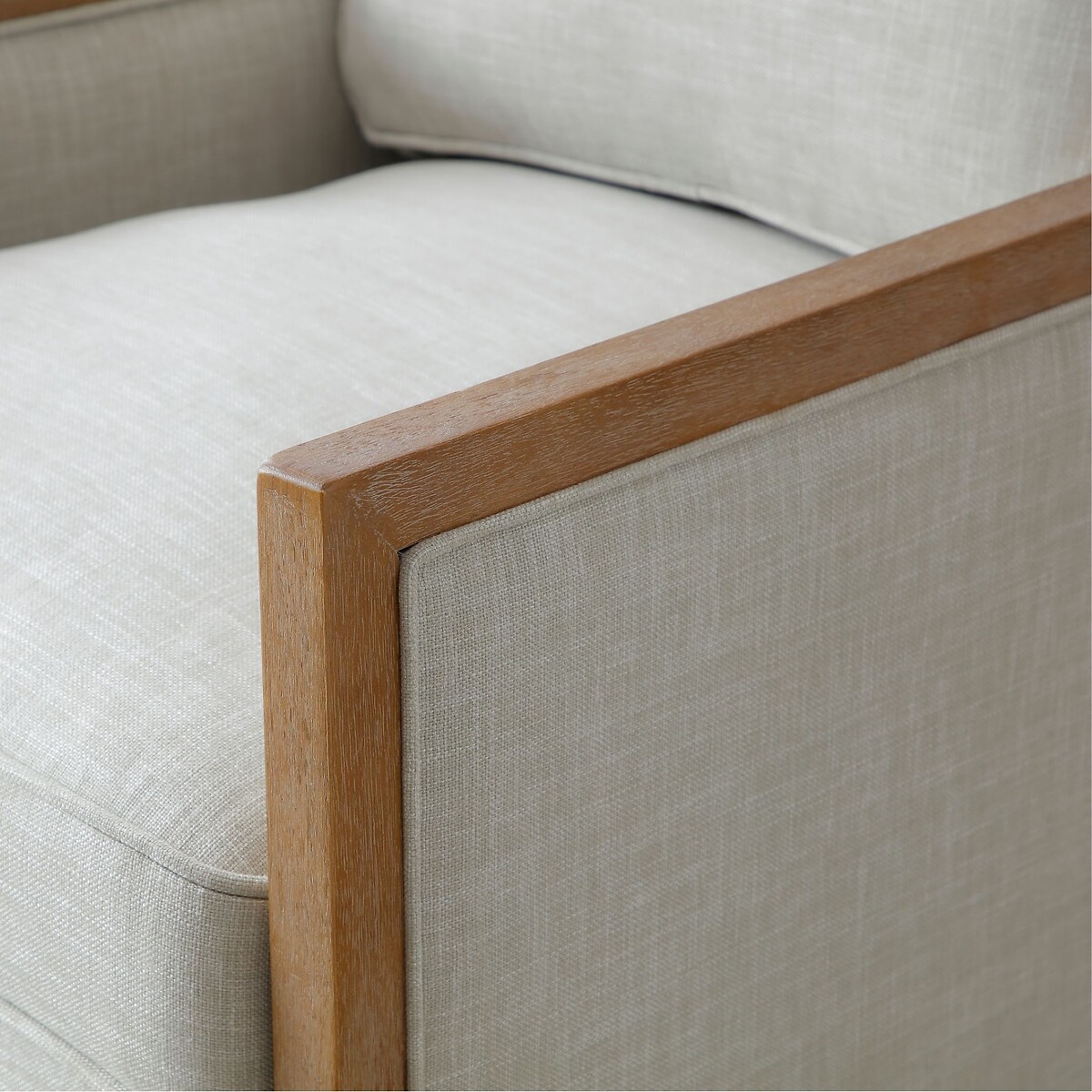 Evelina Antique Linen and Wood Swivel Chair cream, SO'HOME