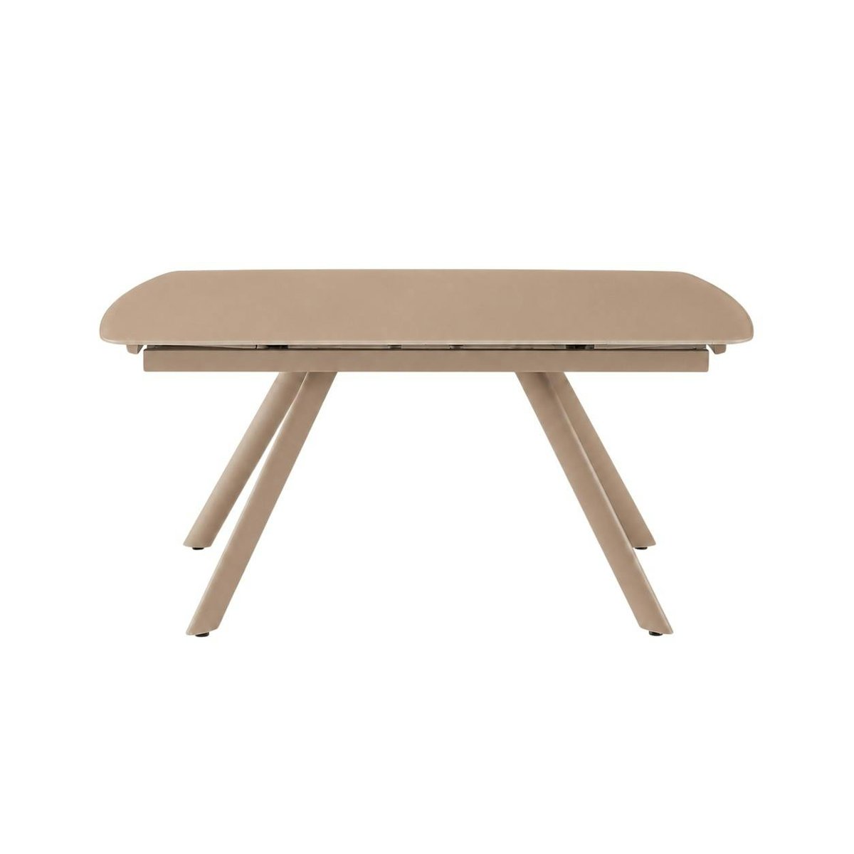 Table extensible en verre 6/8 places ALBA marron, PIER IMPORT