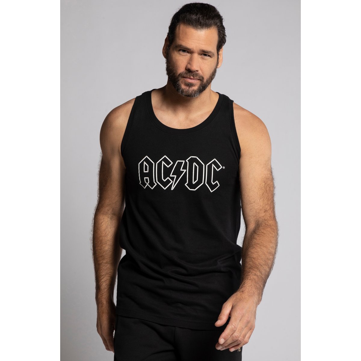 Débardeur AC/DC sans manches à col rond noir, JP1880