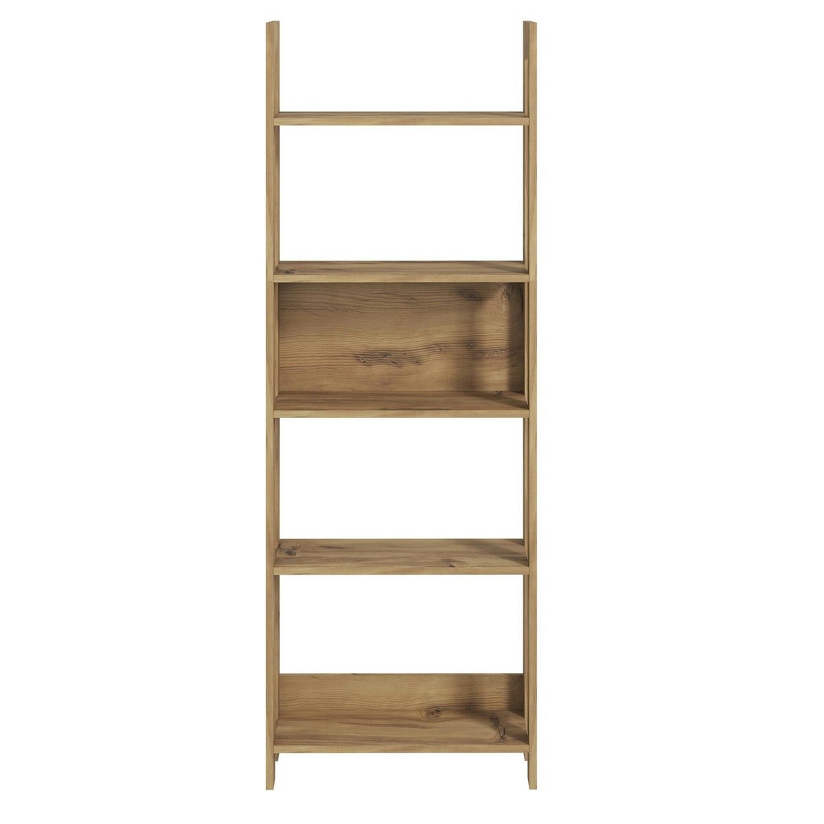 Bibliothèque étagère effet bois avec niche ouverte MARFA bois naturel, PIER IMPORT
