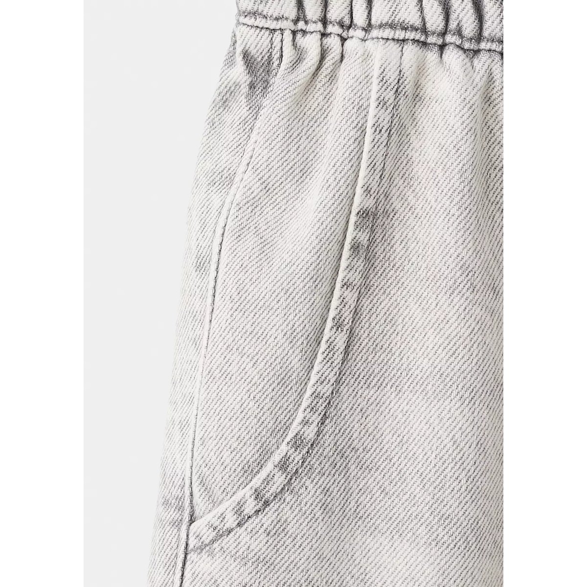 Jean droit à taille élastique gris denim, MANGO KIDS
