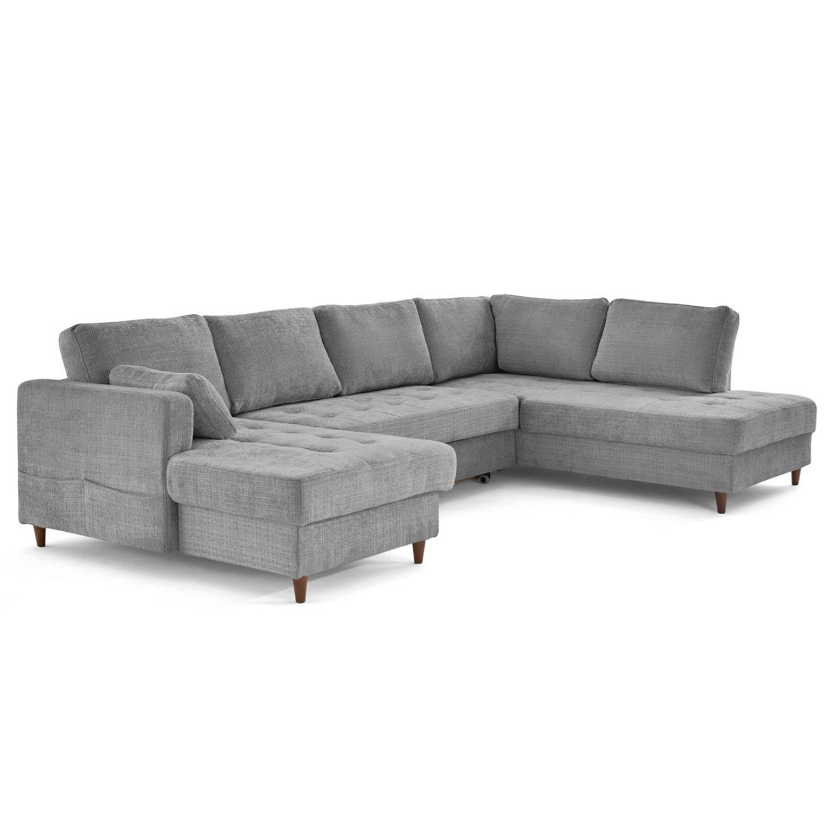 Canapé d'Angle Convertible 7 places - ANNA gris, BEST MOBILIER