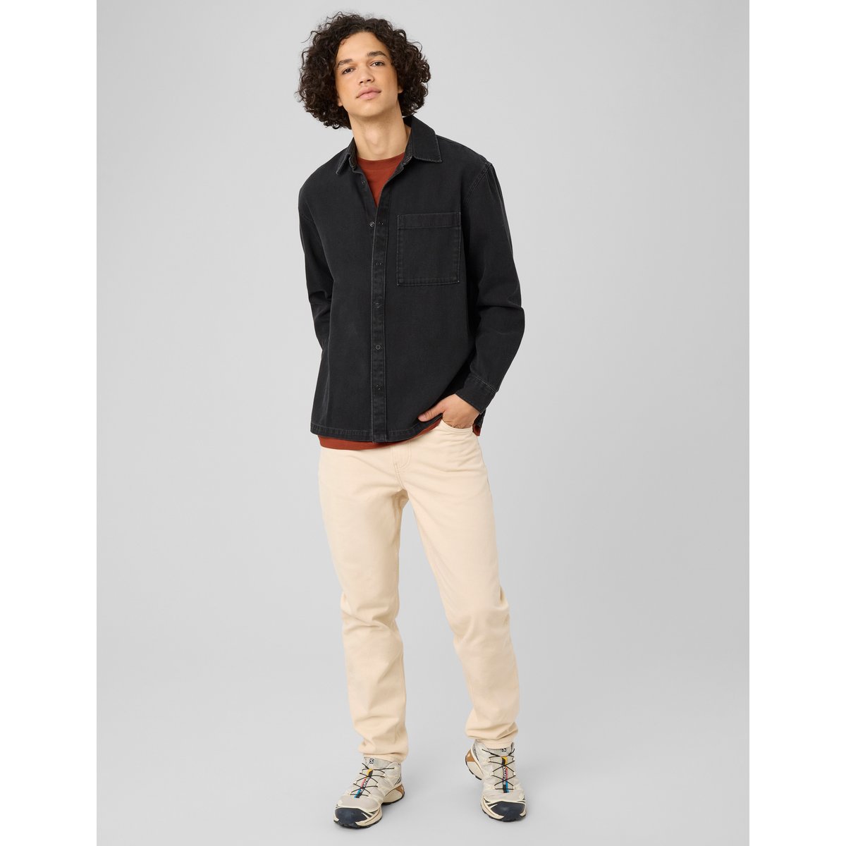 Surchemise en denim noir, BZB