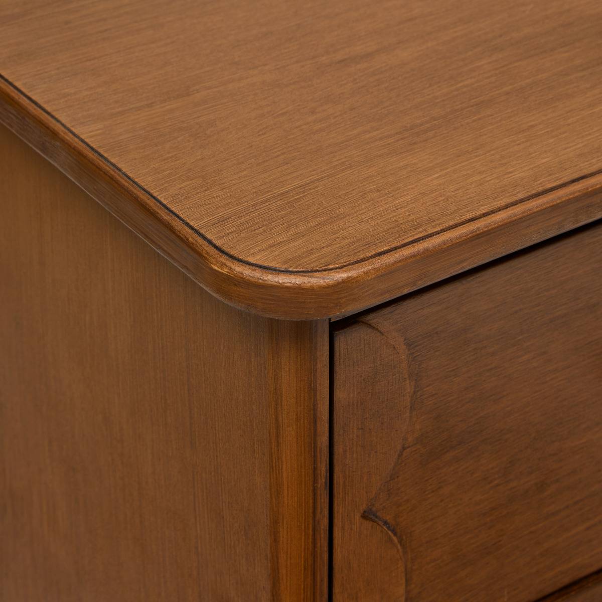 Commode rectangulaire avec 4 tiroirs en pin MONA marron, ATMOSPHERA