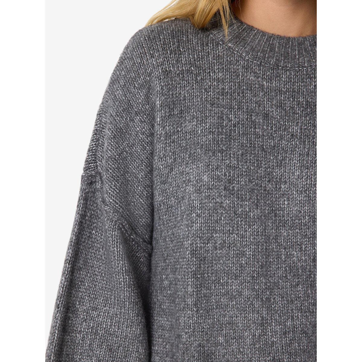 Pull En Maille gris - dark grey melange1, NOISY MAY