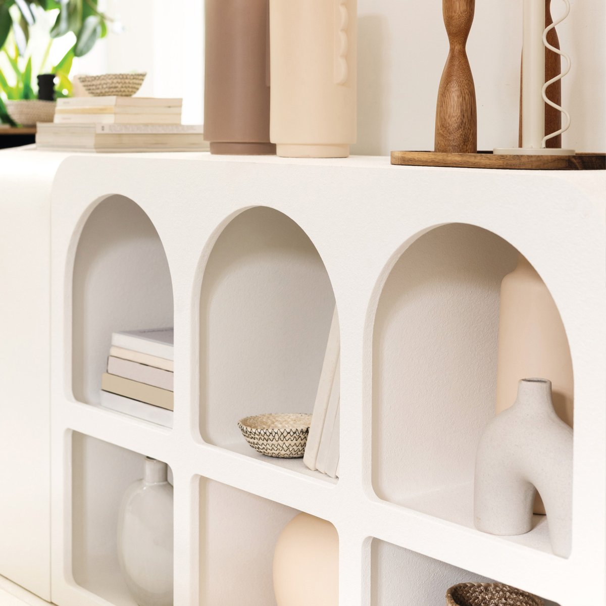 Meuble 6 niches SOLEYA blanc, ATMOSPHERA