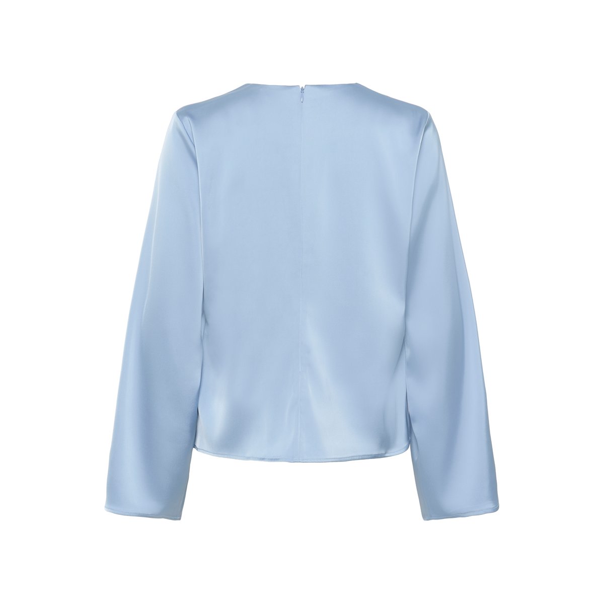 Blouse with long sleeve bleu soft chanbray, KAFFE