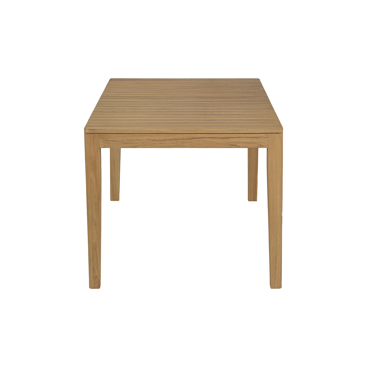Table de jardin rectangulaire en bois teck massif L160 cm UBUD couleur unique, MILIBOO