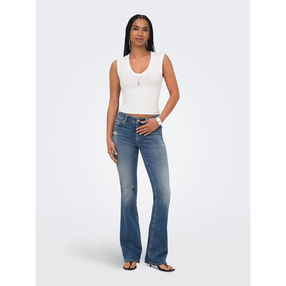 Jean Flared medium blue denim, ONLY