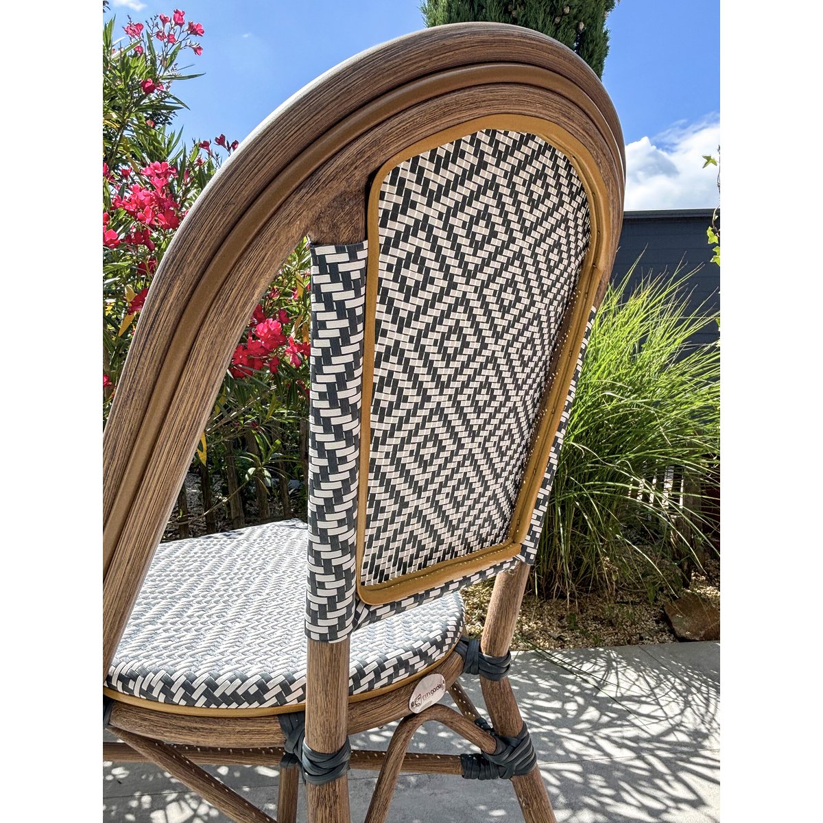 Fauteuil de jardin empilable en aluminium BISTRO bleu marine, CITY GARDEN