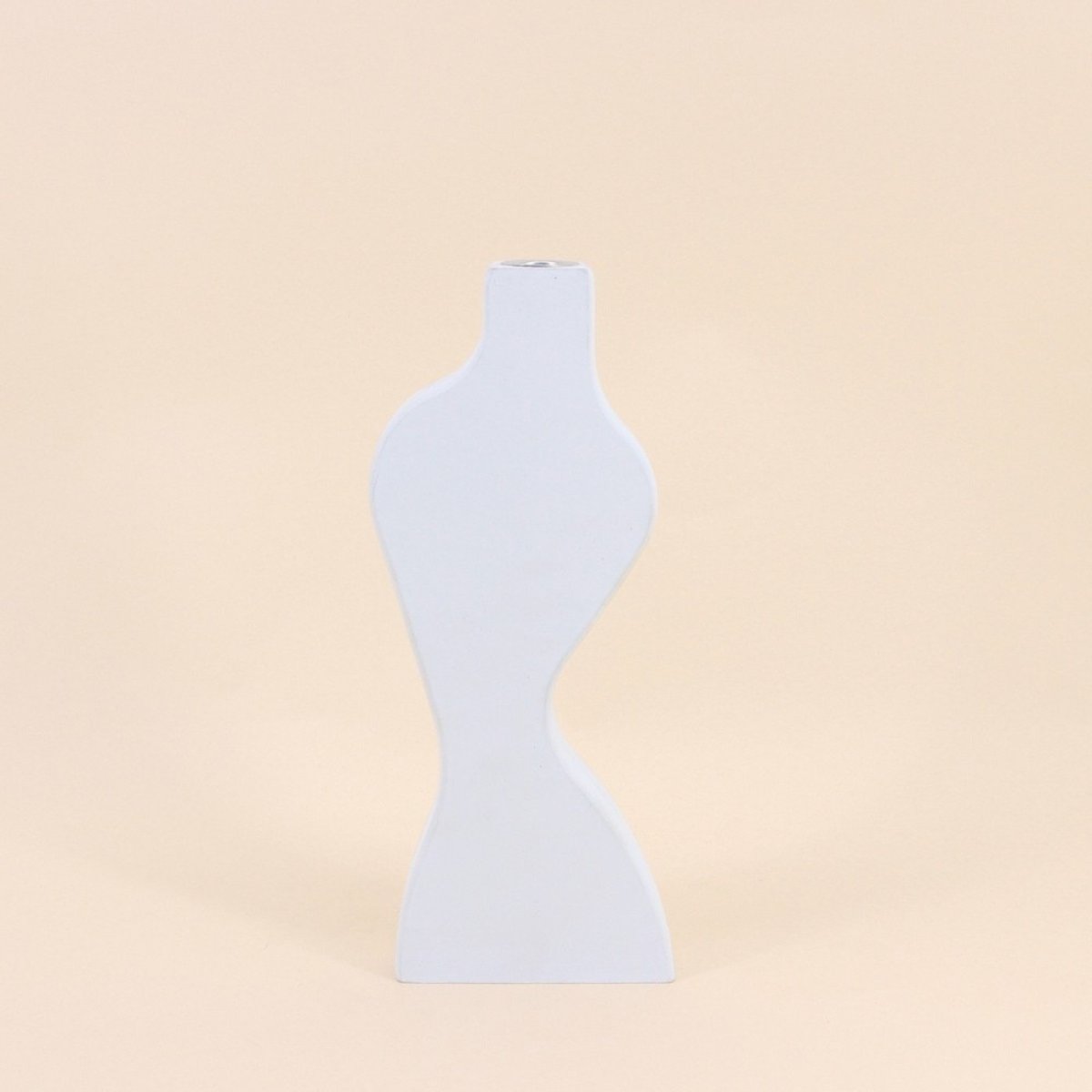Set de 2 bougeoirs design terracotta - blanc, ORNAMI