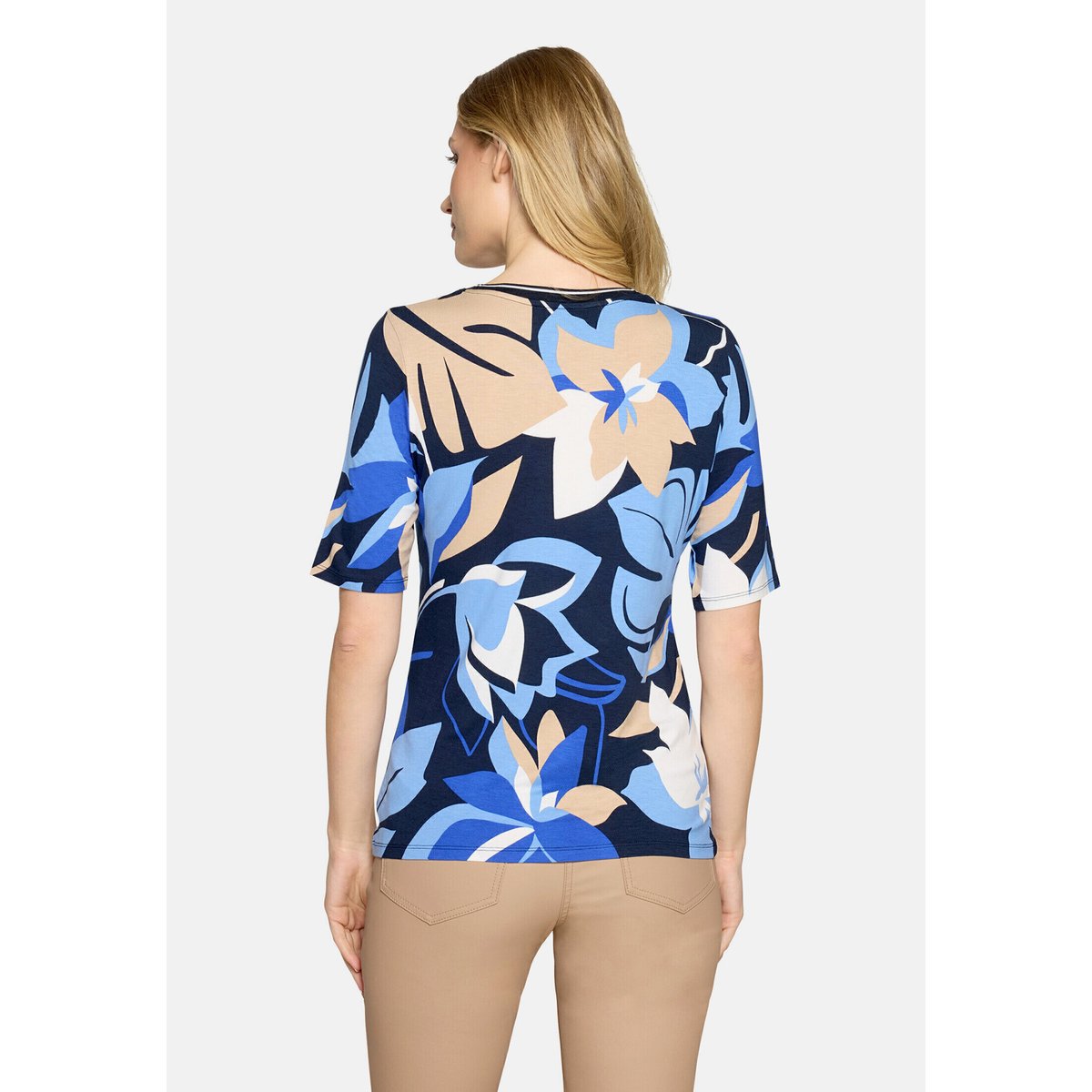 T-shirt basique à imprimé bleu foncé/bleu, BETTY BARCLAY