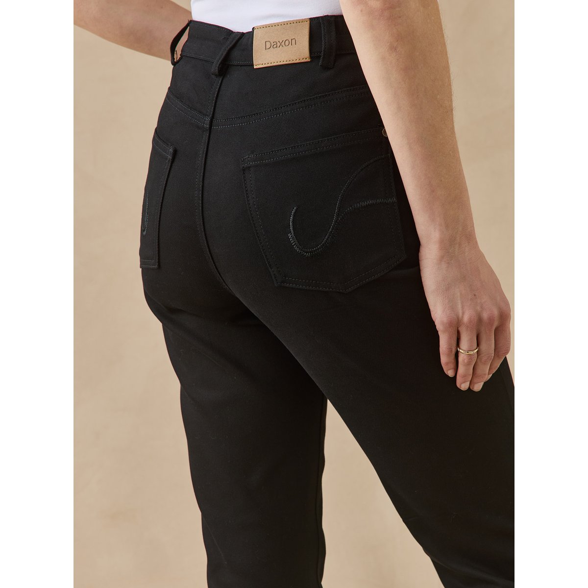 Pantalon droit 5 poches. noir, DAXON