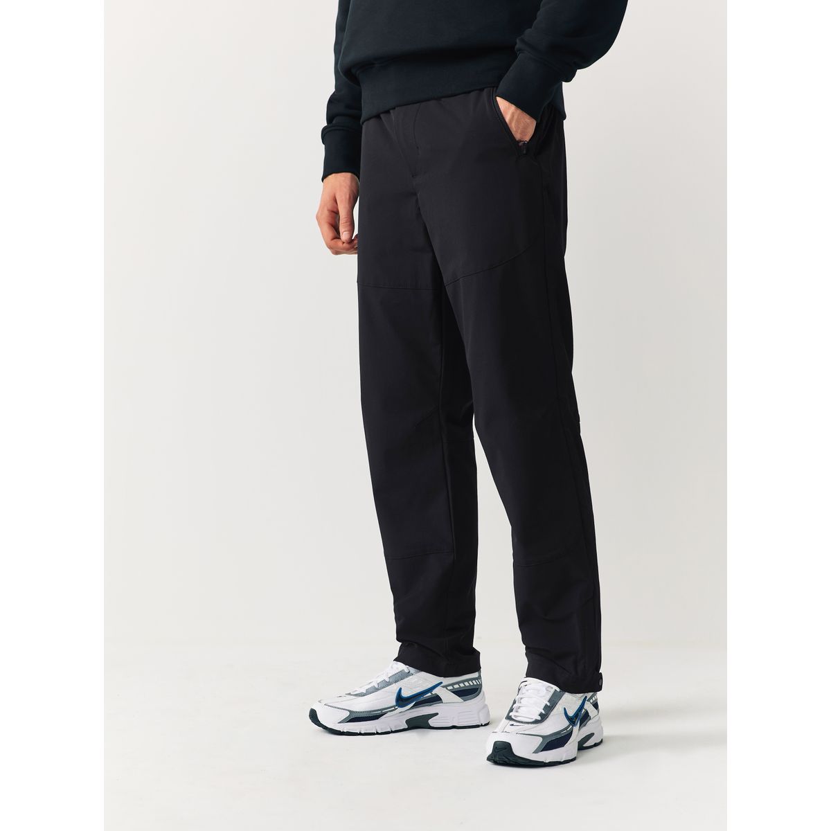 Pantalon cargo coupe droite noir, NEXT