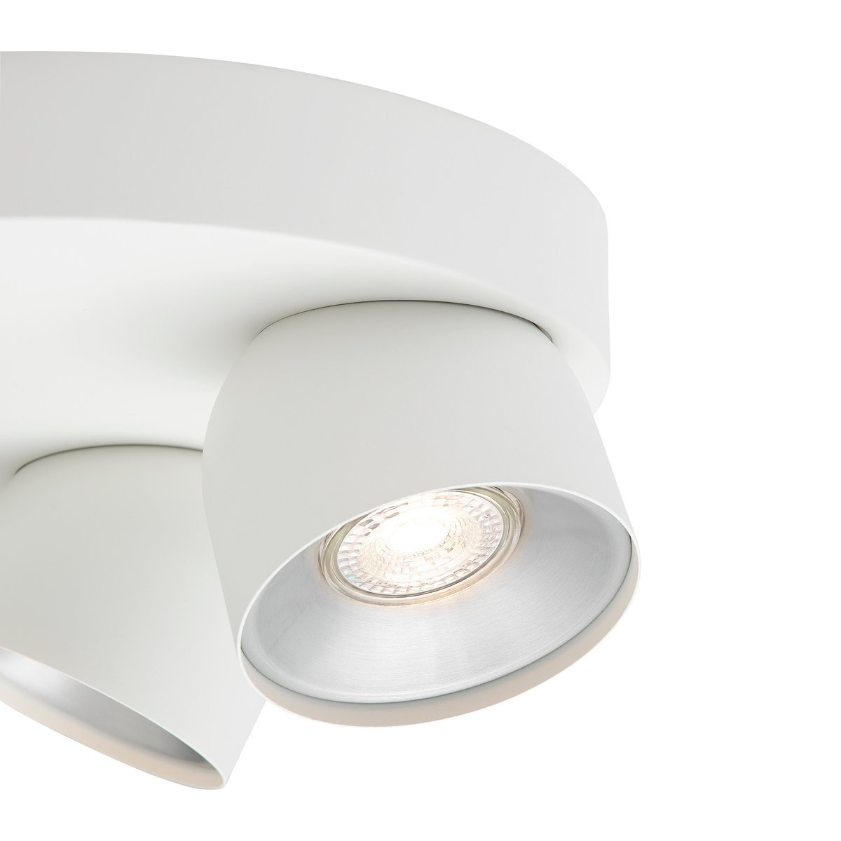 Plafonnier 3-spots éclairage directionnel en métal, PITCHER blanc, NORDLUX