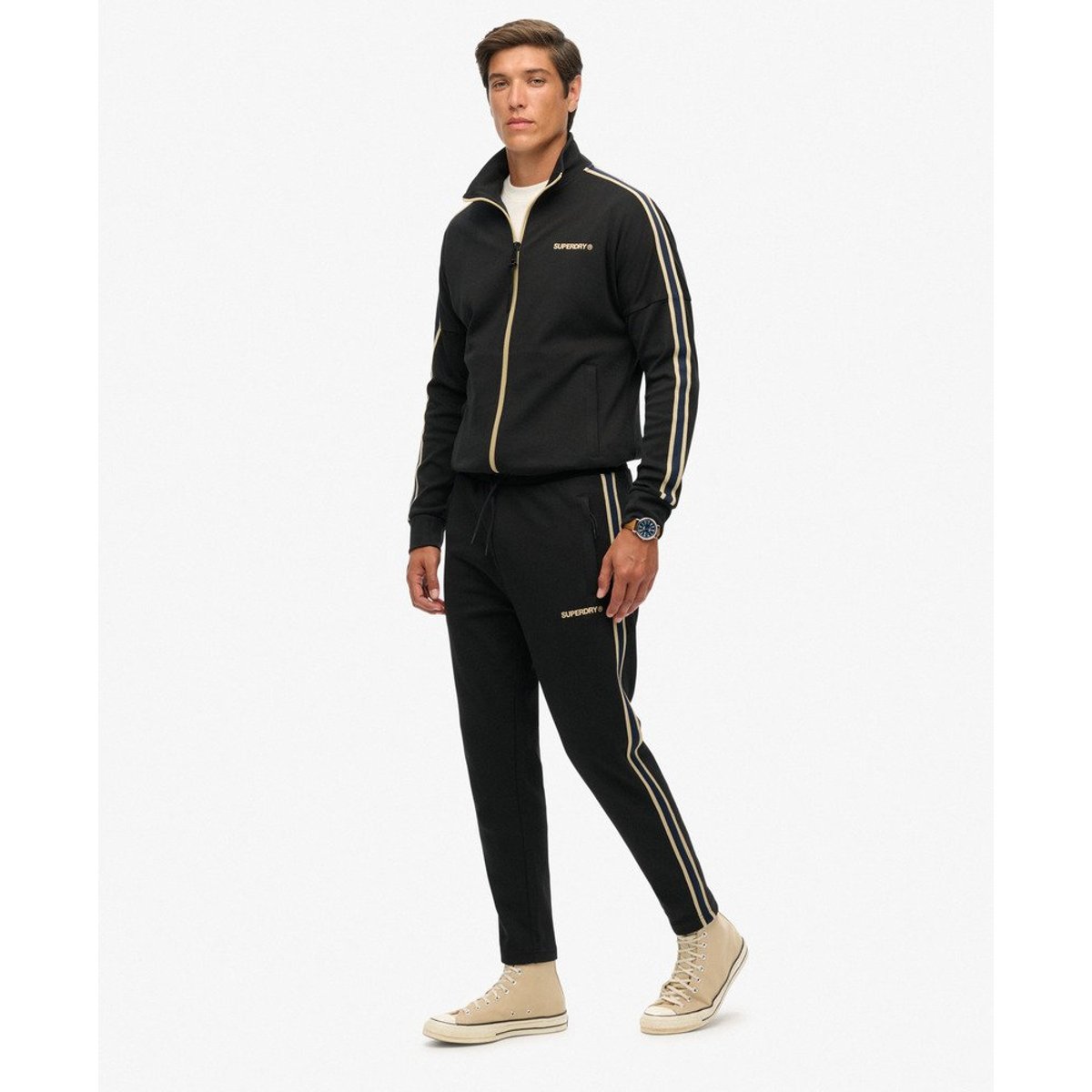 Pantalon de survêtement Tech Cult noir, SUPERDRY