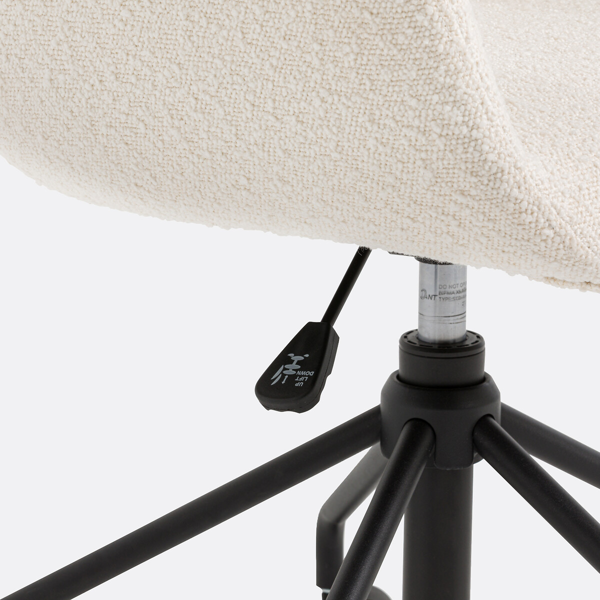 Fauteuil de bureau tissu bouclette, Matie ecru, LA REDOUTE INTERIEURS
