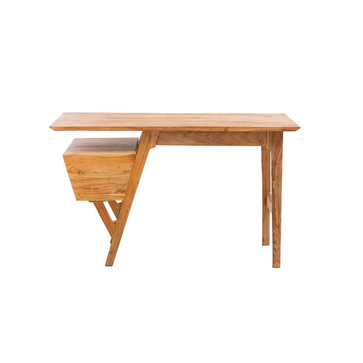 Bureau en bois d'acacia ELIOTT bois clair, MADE IN MEUBLES 