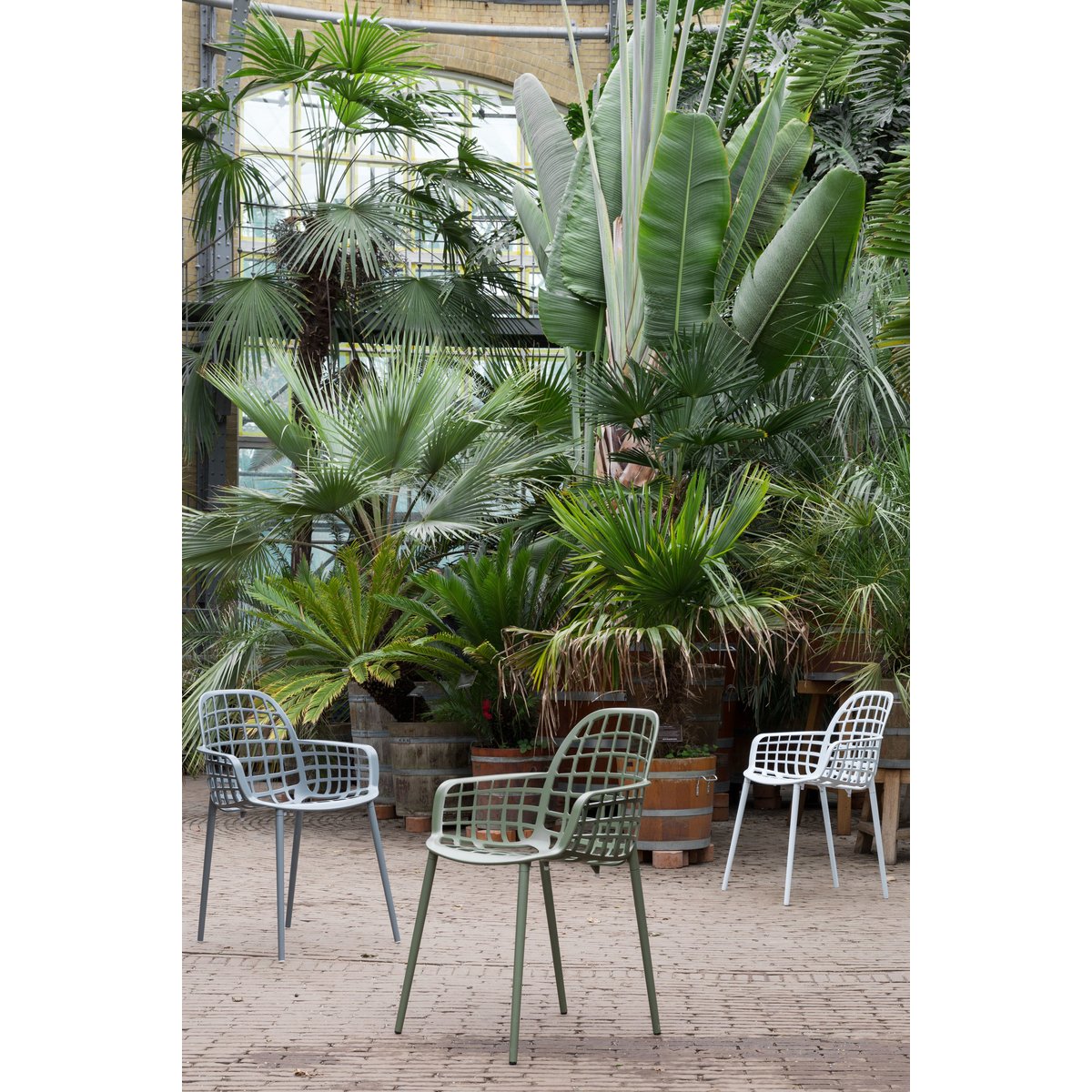 Fauteuil en métal pour jardin Albert kuip vert, ZUIVER