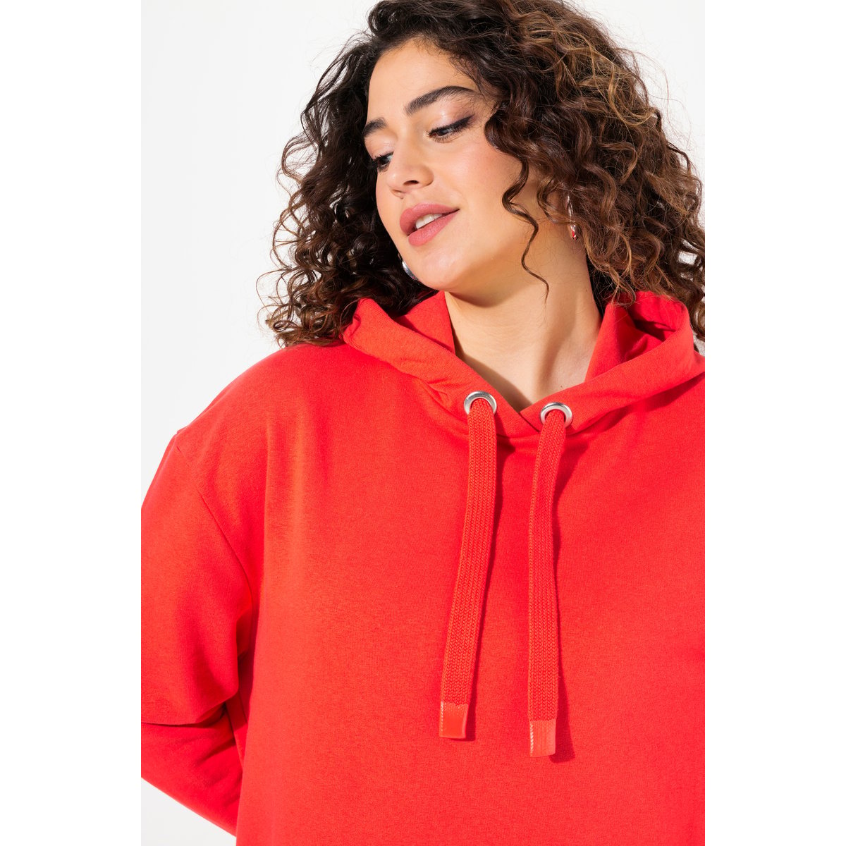 Sweat-shirt à capuche oversized rouge hibiscus, ULLA POPKEN