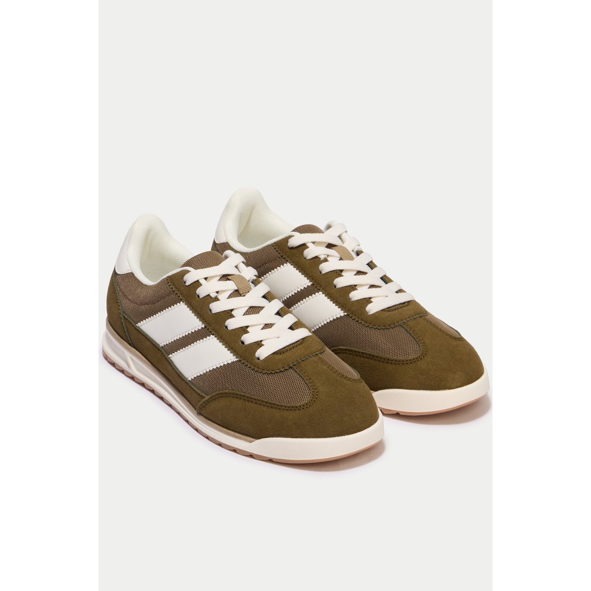 Basket aspect daim vert kaki, CACHE CACHE