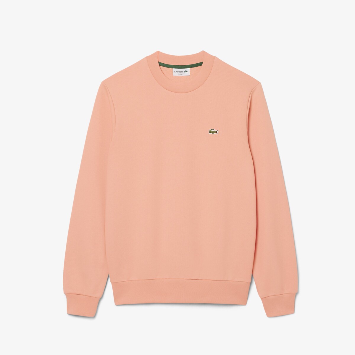 Klassiek sweatshirt in molton zalm, LACOSTE