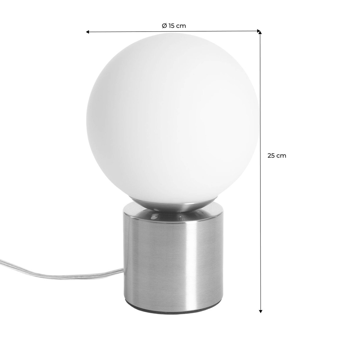 Lampe à poser métal et verre H 25cm NINO or, SWEEEK