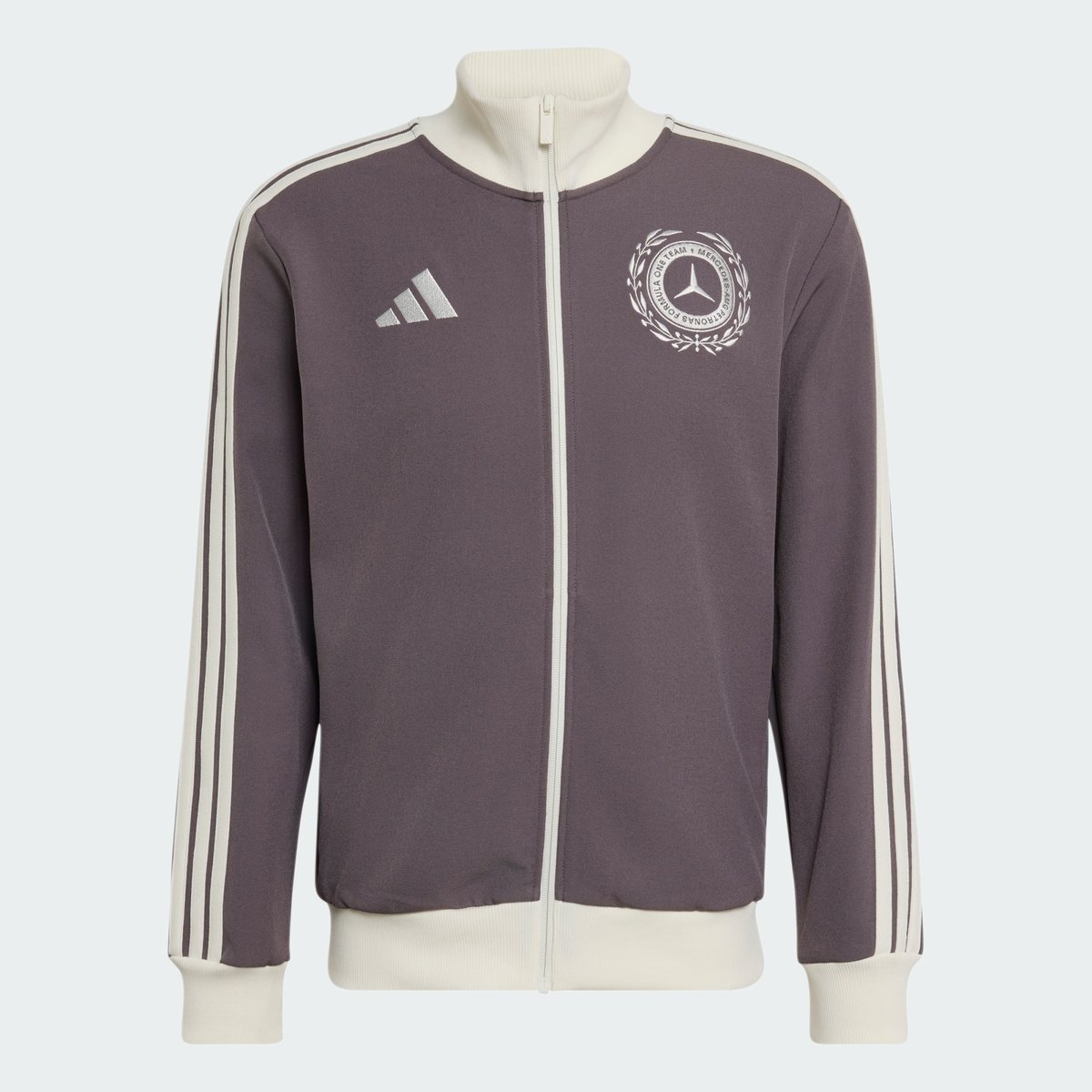Veste De Survêtement Hommes Mercedes - Amg Petronas Formula 1 Team Silver Arrows Icon granite / off white, adidas Performance