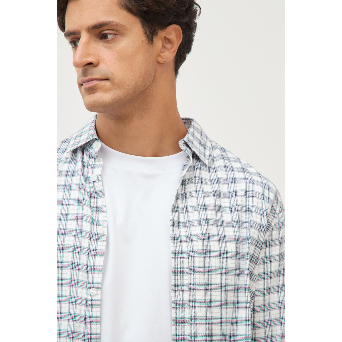 Chemise manches longues bleu foncé, BONOBO