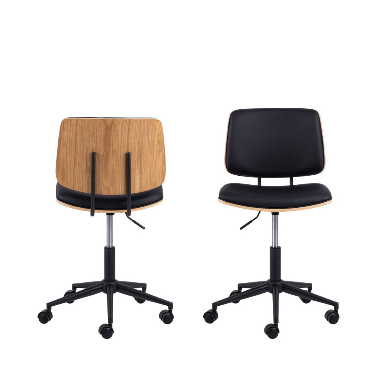 Chaise de bureau en simili- LYCOREA noir, DRAWER