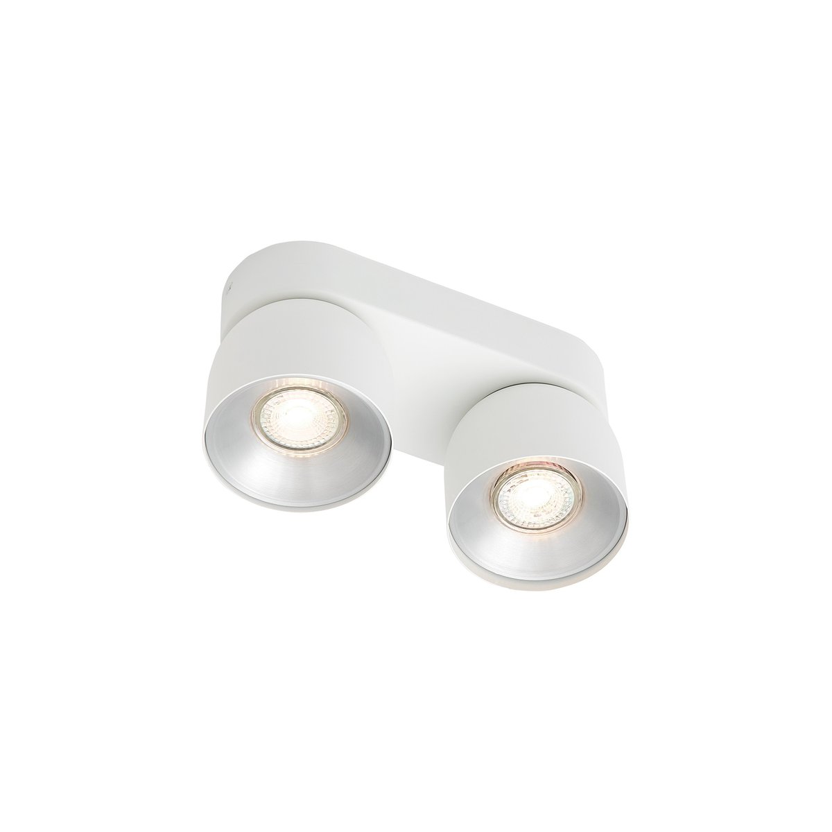 Plafonnier 2-spots éclairage directionnel en métal, PITCHER blanc, NORDLUX