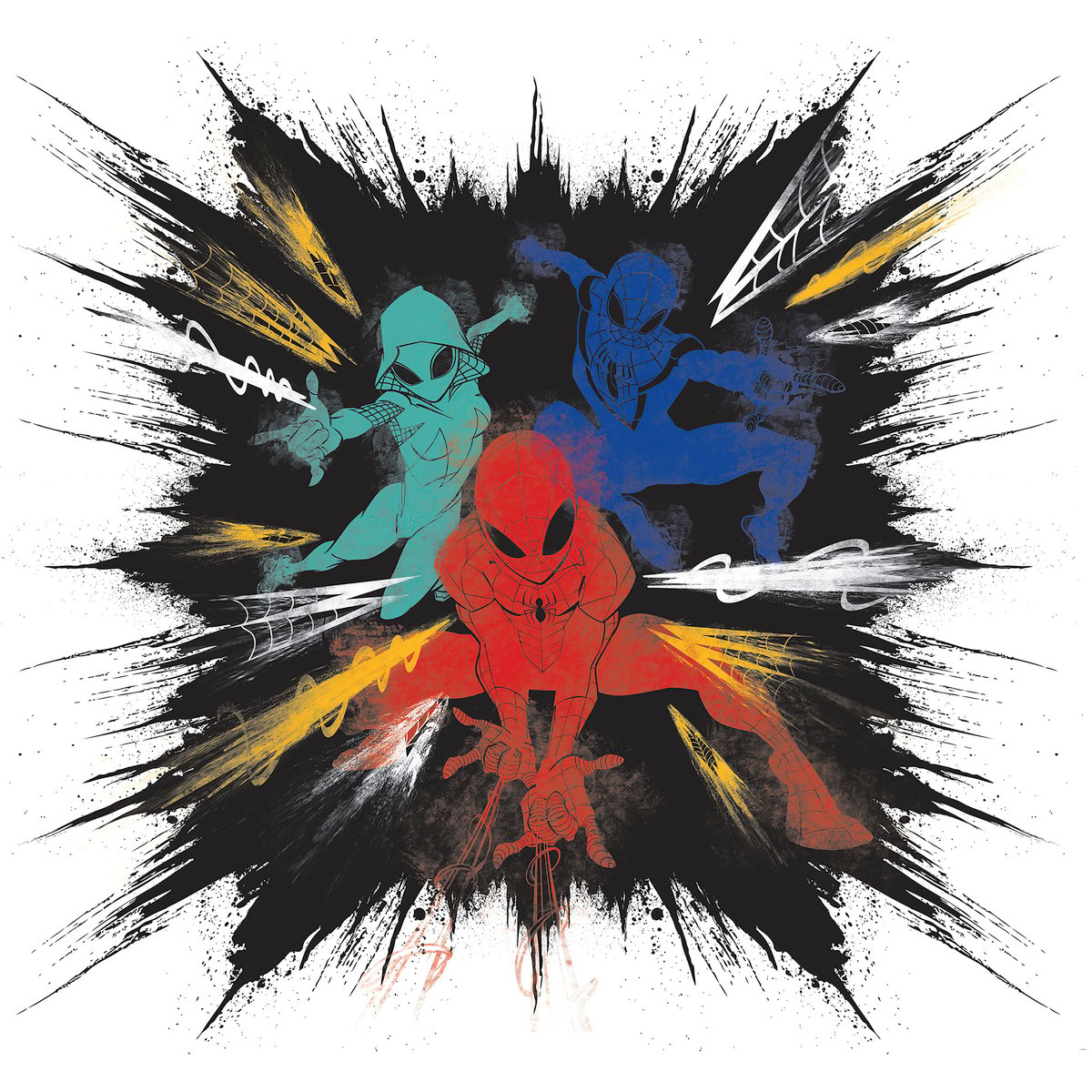 Papier peint Komar - Spider-Man Color Explosion - 300 x 280 cm multicolore, HEXOA